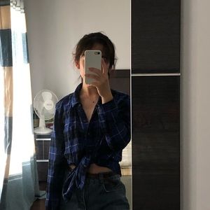 Blue SO Plaid Flannel (SUPER SOFT) Button Down